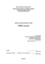 Реферат 'FMEA metode', 1.