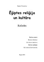 Реферат 'Ēģiptes reliģija un kultūra', 1.