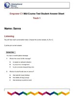 Образец документа 'Empower C1 Mid Course Test Answer Sheet', 1.