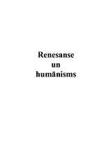Реферат 'Renesanse un humānisms', 1.