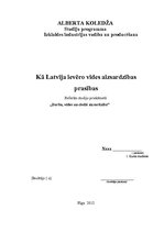 Эссе 'Kā Latvija ievēro vides aizsardzības prasības', 1.