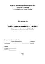 Реферат 'Preču imports un eksports Latvijā', 1.