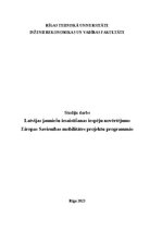 Реферат 'Latvijas jauniešu iesaistīšanas iespēju novērtējums Eiropas Savienības mobilitāt', 1.