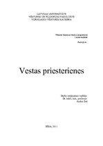 Реферат 'Vestas priesterienes', 1.