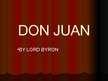 Презентация 'Don Juan by Byron', 1.
