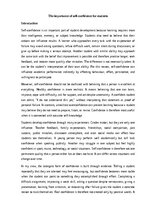 Эссе 'The importance of self-confidence for students', 1.
