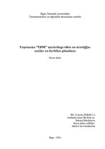 Реферат 'Uzņēmuma "TDM" mārketinga vides un stratēģijas analīze un darbības plānošana', 1.