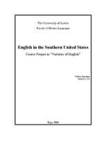 Реферат 'English in the Southern United States', 1.