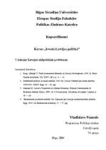 Конспект 'Latvijas iekšpolitiskās problēmas', 1.