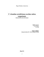 Реферат 'C vitamīna noteikšanas nozīme mūsu organismā', 1.