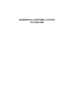 Реферат 'Radiofona attīstība Latvijā no 1925. - 1940.gadam', 1.