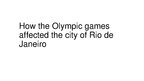 Эссе 'How the Olympic Games Affected the City of Rio de Janeiro', 4.