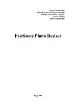 Конспект 'FastStone Photo Resizer programmas apskats', 1.