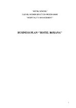 Бизнес план 'Business Plan "Hotel Roxana"', 1.