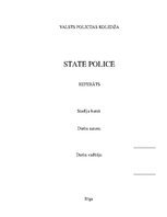 Реферат 'State Police', 1.