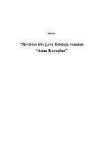 Реферат 'Sievietes tēls Ļeva Tolstoja romānā "Anna Kareņina"', 1.