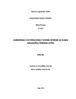 Реферат 'Sabiedrisko un personisko normu ietekme uz dabai draudzīga tūrisma izvēli', 1.