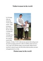 Конспект 'Longest Woman and Thickest Man in the World', 1.