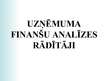 Презентация 'Uzņēmuma finanšu analīzes formulas', 1.