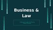 Презентация 'Business and Law', 1.