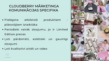 Презентация 'Integrētās mārketinga komunikācijas novērtēšana - Cloudberry', 15.