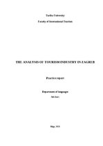 Реферат 'The analysis of tourism industry in Zagreb', 1.