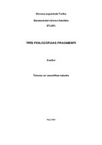 Эссе 'Analīze par 3 filozofijas fragmentiem (Kaneti, Nīče, Rasels)', 1.