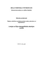 Реферат 'Latvijas un Īrijas demogrāfiskās situācijas analīze', 1.