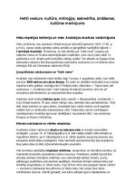 Конспект 'Hetitu vēsture, kultūra, mitoloģija, sabiedrība un kultūras mantojums', 1.