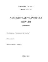 Реферат 'Administratīvā procesa principi', 1.