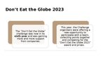 Презентация 'Don't Eat the Globe 2023', 4.