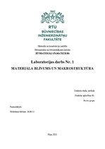 Конспект 'Laboratorijas darbs "Materiāla blīvums un makrostruktūra"', 1.