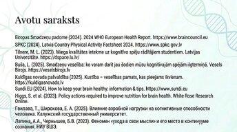 Презентация 'Veselīgu rutīnu ietekme uz fokusu un kognitīvo produktivitāti', 14.