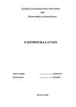 Реферат 'E-komercija Latvijā', 1.