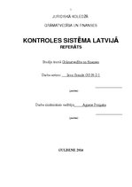 Реферат 'Kontroles sistēma Latvijā', 1.