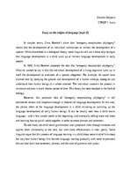 Эссе 'Origins of language', 1.