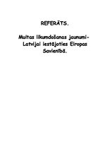 Реферат 'Muitas likumdošanas jaunumi, Latvijai iestājoties Eiropas Savienībā', 1.