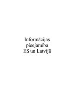 Реферат 'Informācijas pieejamība Eiropas Savienībā un Latvijā', 1.