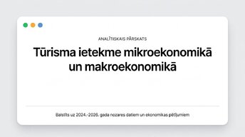 Презентация 'Tūrisma ietekme mikroekonomikā un makroekonomikā', 1.