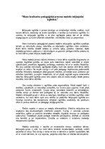 Эссе 'Mans kvalitatīva pedagoģiskā procesa modelis iekļaujošai izglītībai', 1.