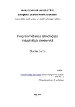 Образец документа 'Programmēšanas tehnoloģijas industriālajā elektronikā', 1.