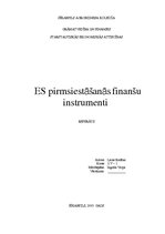 Реферат 'Eiropas Savienības pirmsiestāšanās finanšu instrumenti', 1.