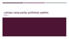 Презентация 'Latvijas varas partiju politiskais spektrs', 1.