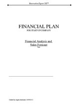 Бизнес план 'Financial Plan for Start-up Company', 36.