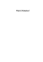 Конспект 'What Is Mediation?', 1.
