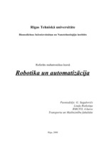 Реферат 'Robotika un automatizācija', 1.