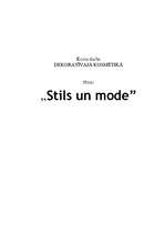 Реферат 'Stils un mode', 1.