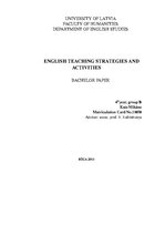 Реферат 'English Teaching Strategies and Activities', 1.