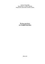 Отчёт по практике 'Prakses pārskats AS "Parex banka"', 1.