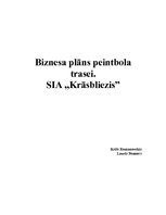 Бизнес план 'Biznesa plāns peintbola trasei', 1.